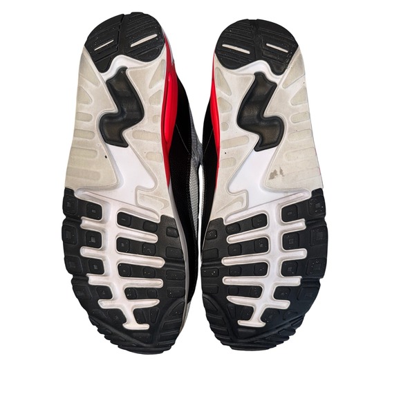 Nike Air Max 90 EZ Men's Wolf Grey Bright Crimson Red Infrared Shoes Size 13 - Picture 4 of 7